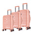 Pigeon Hard Shell Luggage Set - Airport Anti Theft TSA, Double Spinner (Set of 28"/24"/20"], Light Pink)