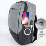 PIGEON Laptop Backpack for Business with USB port and Powerbank cable