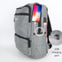 PIGEON Laptob Backpack for Business with 4 external zippers and USB port