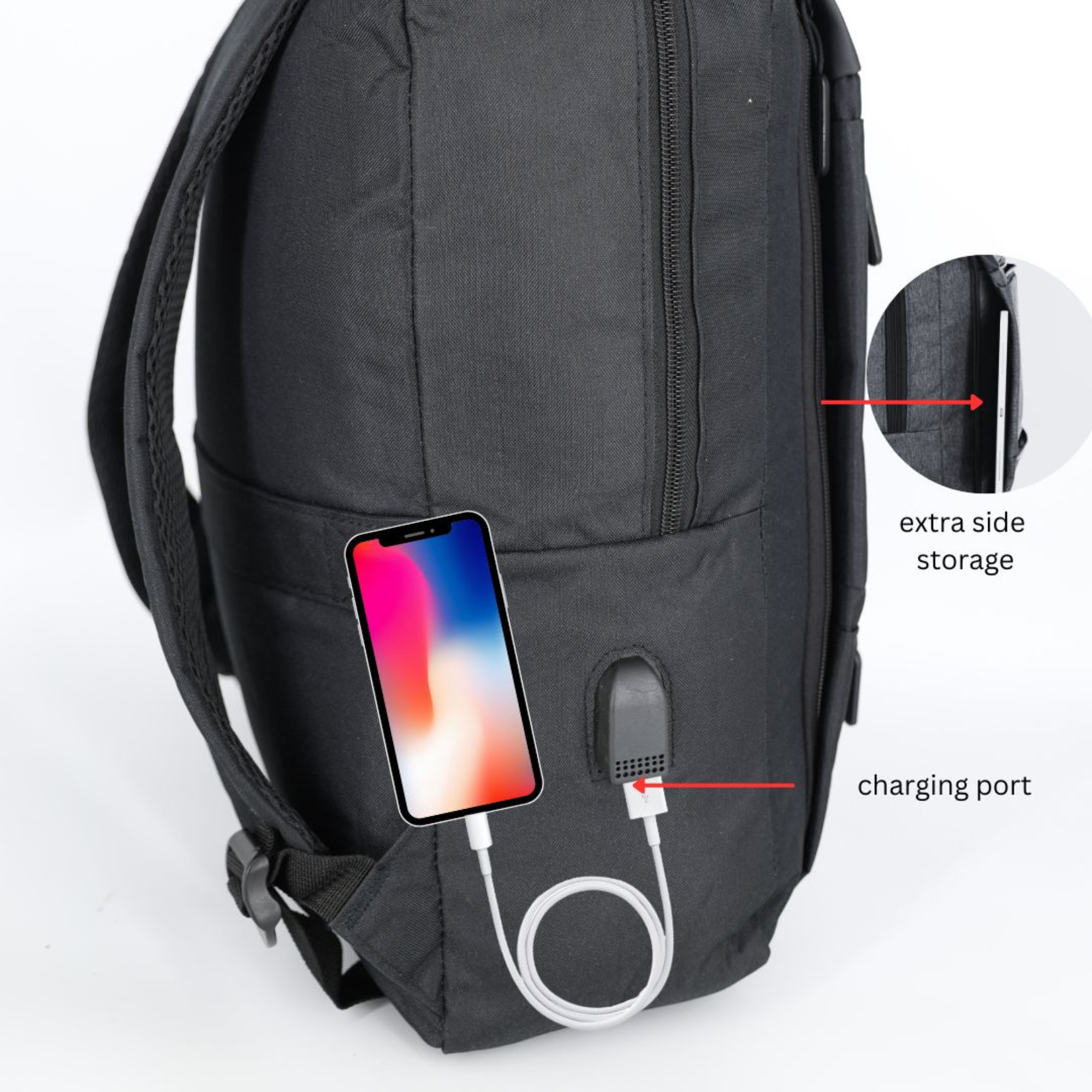 PIGEON Laptop Backpack for Business with Luggage strap on and USB port