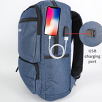 PIGEON Laptob Backpack for Business with 4 external zippers and USB port