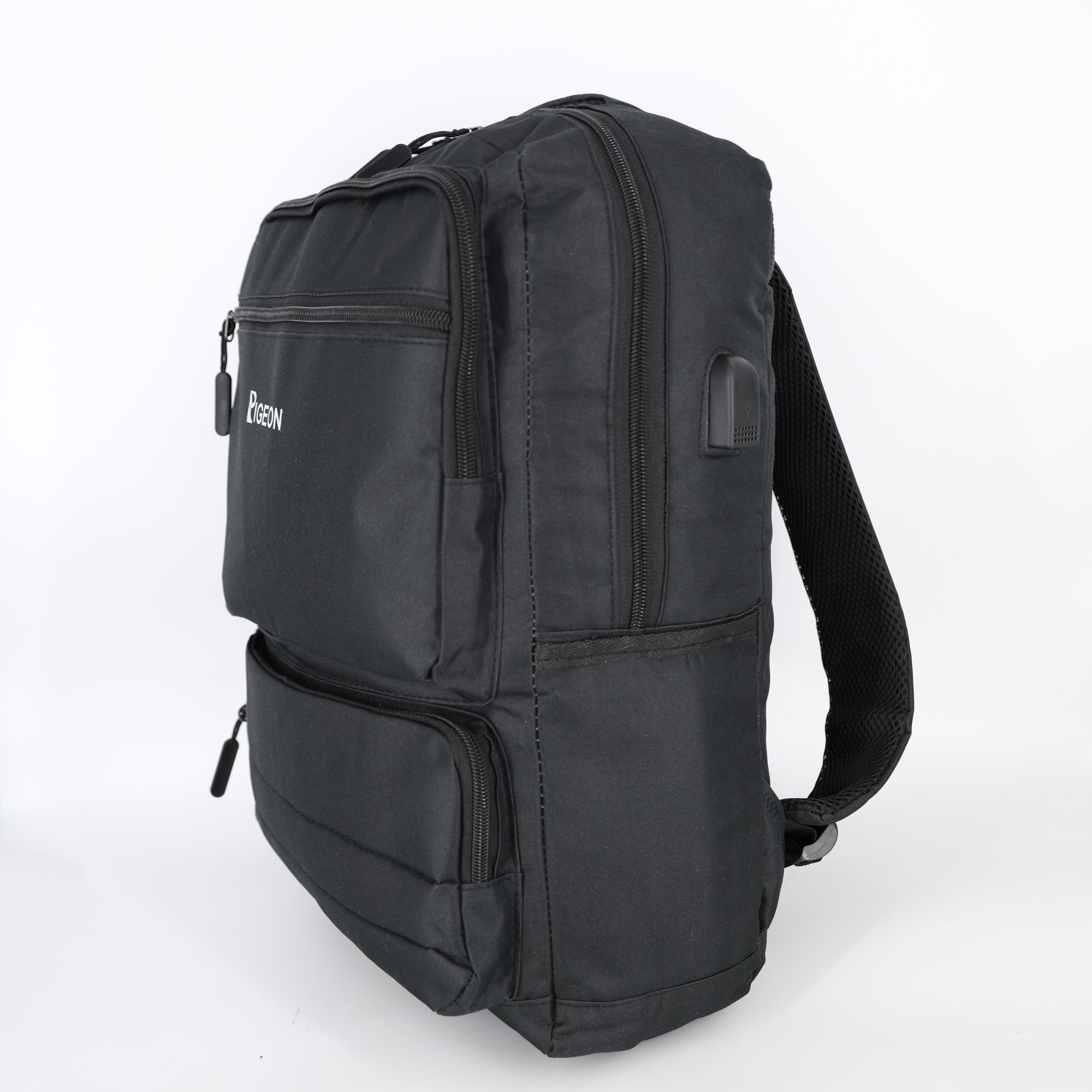 PIGEON Laptob Backpack for Business with 4 external zippers and USB port