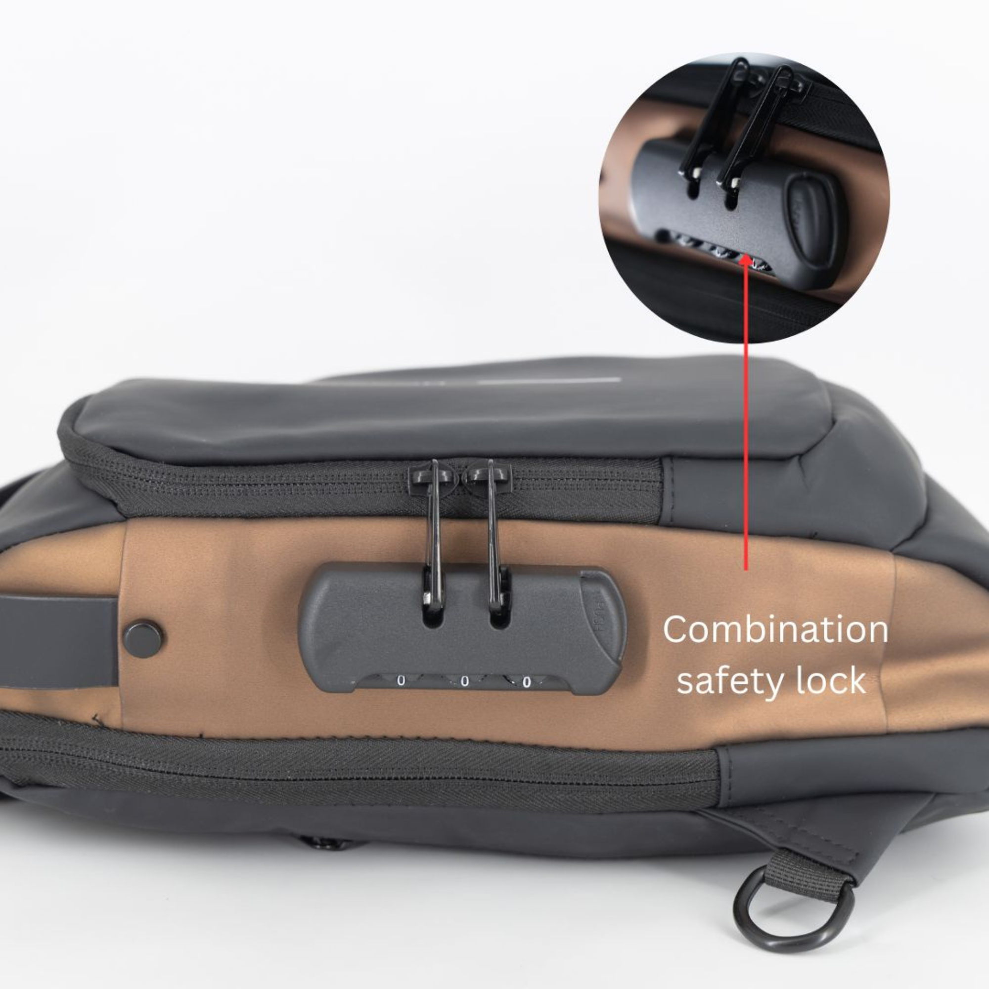 PIGEON Anti theft Crossbody Sling bag, Shoulder Backpack,Lightweight with USB charging port