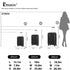 PIGEON New Luggage Set With Double Secure Zipper - Lightweight 9 Colors 3-Piece PP Luggage Sets, water resistant with 3 digit number Lock