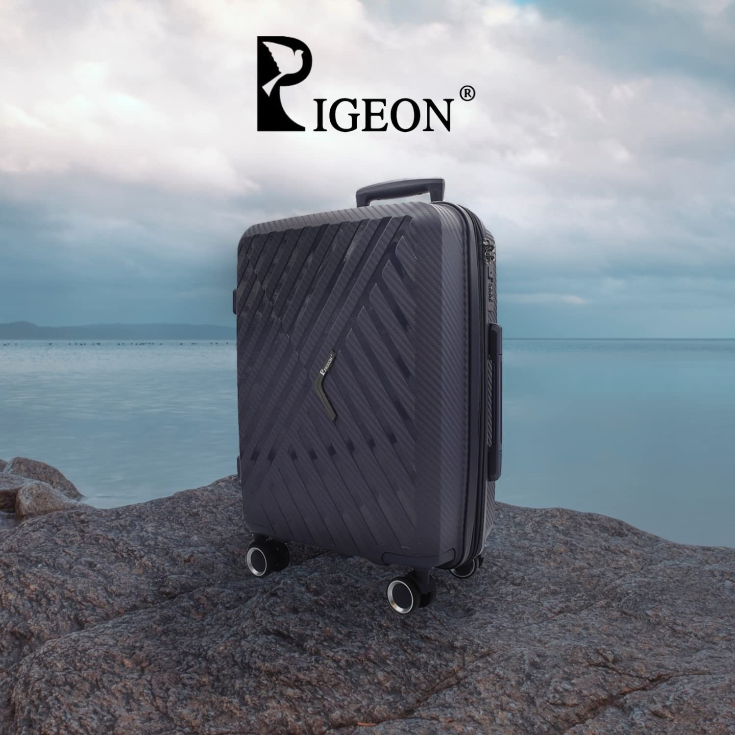 PIGEON New Luggage Set With Double Secure Zipper - Lightweight 9 Colors 3-Piece PP Luggage Sets, water resistant with 3 digit number Lock