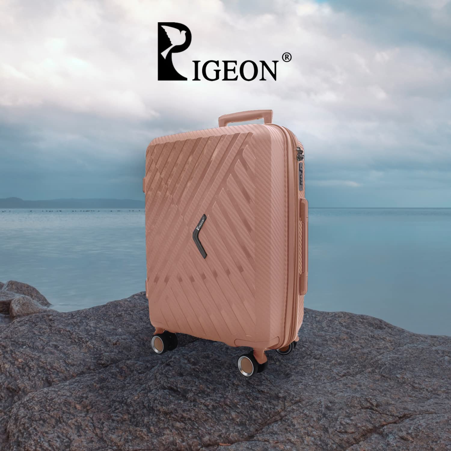 PIGEON New Luggage Set With Double Secure Zipper - Lightweight 9 Colors 3-Piece PP Luggage Sets, water resistant with 3 digit number Lock