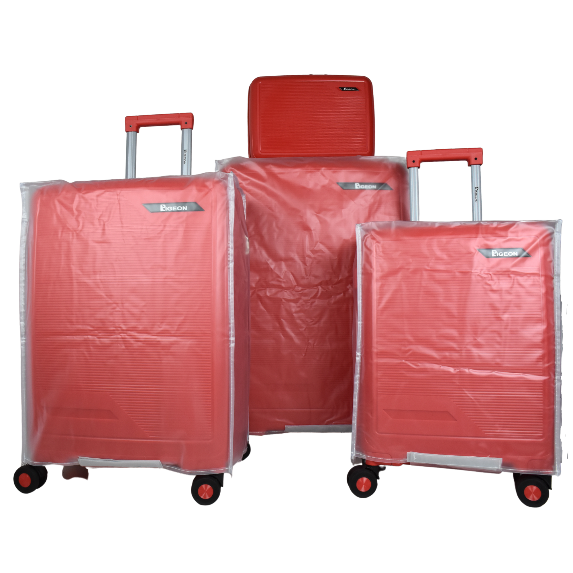 PIGEON  hard shell trolley case set of 3+1 unbreakable PP