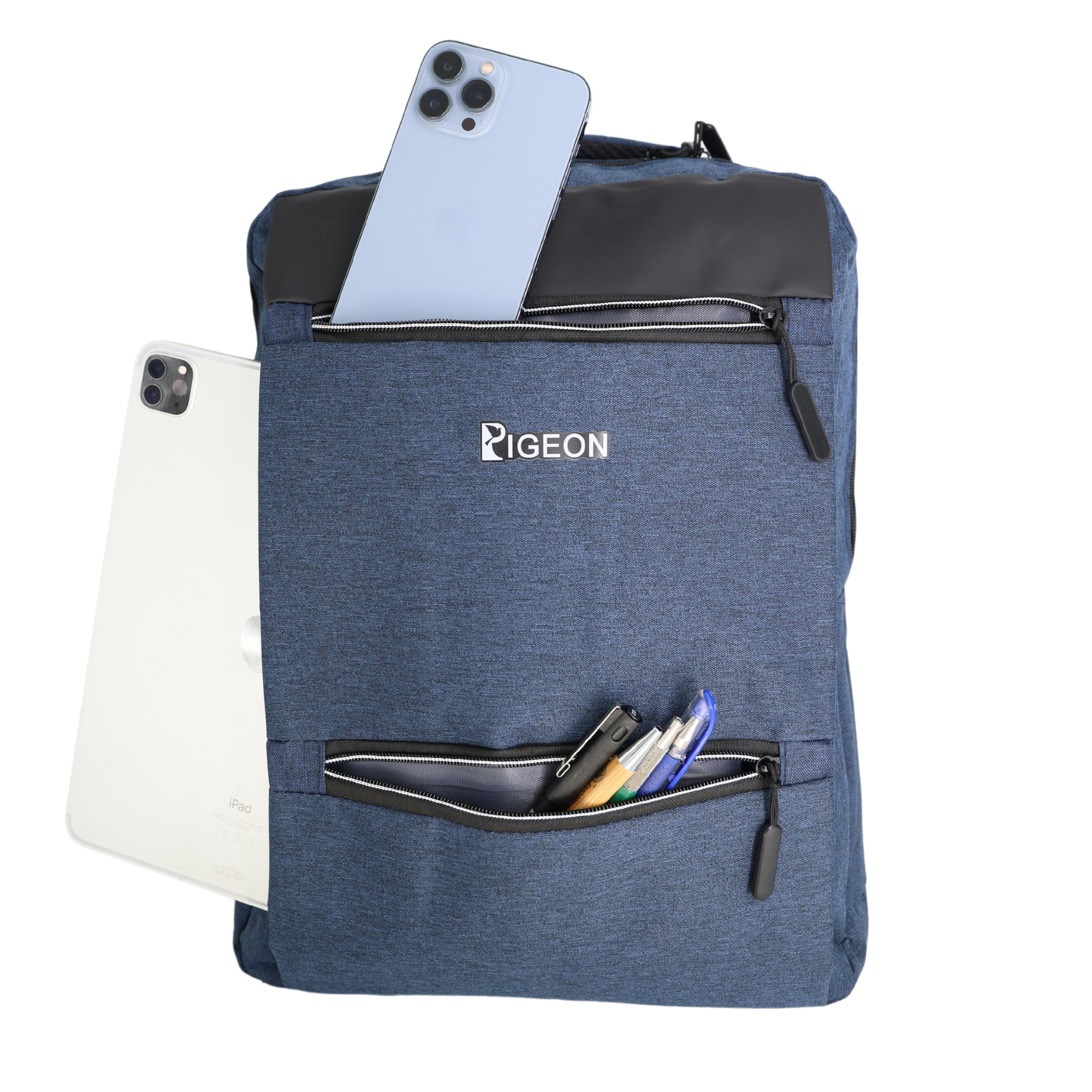 PIGEON Laptop Backpack for Business with Luggage strap on and USB port