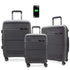 PIGEON Luggage Set Hardshell - Set of 3, Carryon, 24 Inch, Large luggage 28 Inch, Expandable, 4 smooth Double spinner wheels and more (Set of 3, Light Gray