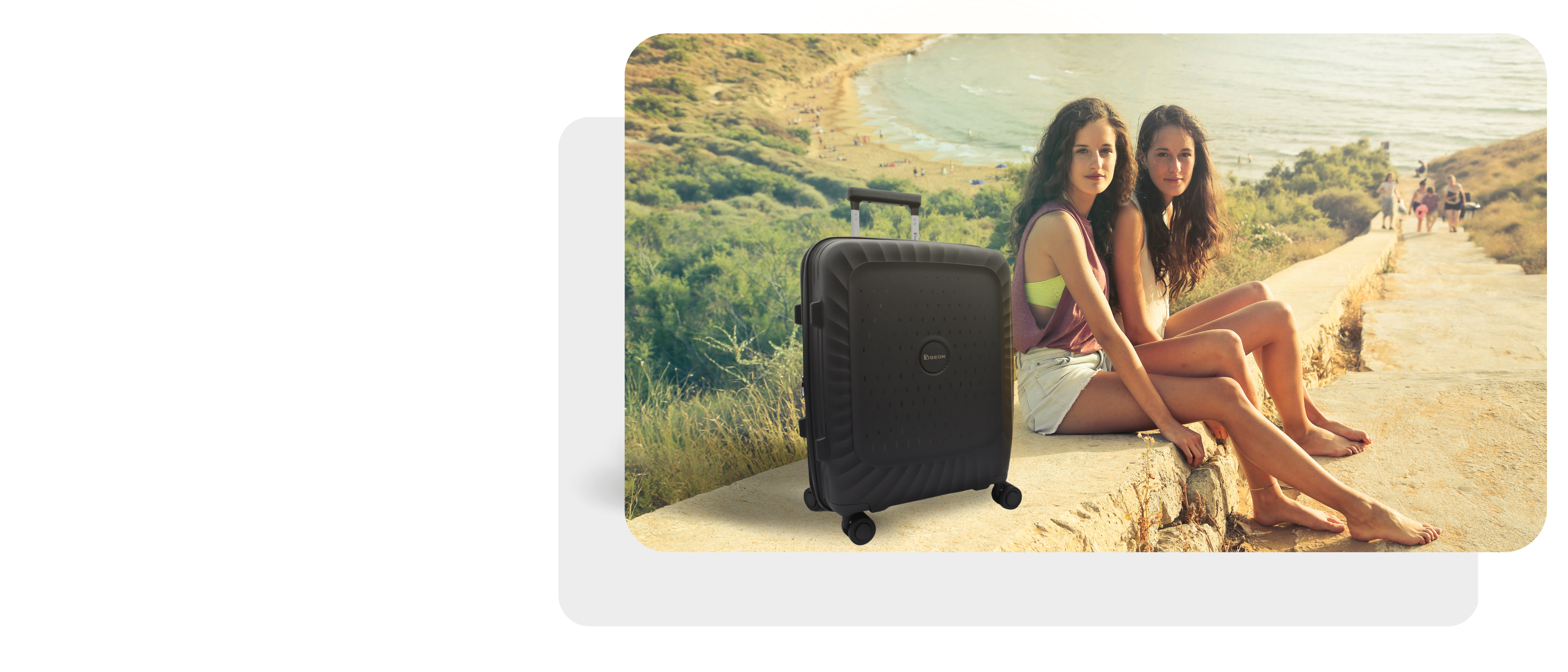 couple luggage set travel