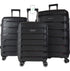 PIGEON New black Luggage Set 3 pcs PP with USB port