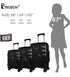 PIGEON New black Luggage Set 3 pcs PP with USB port