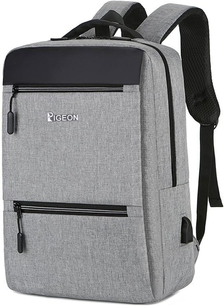 PIGEON Laptop Backpack for Business with Luggage strap on and USB port
