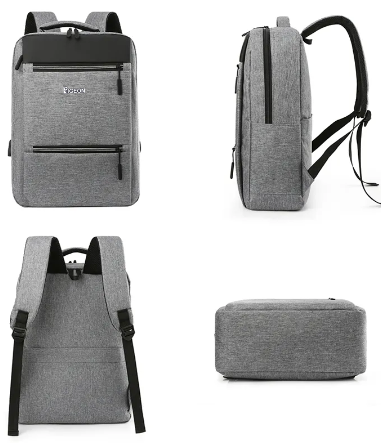 PIGEON Laptop Backpack for Business with Luggage strap on and USB port