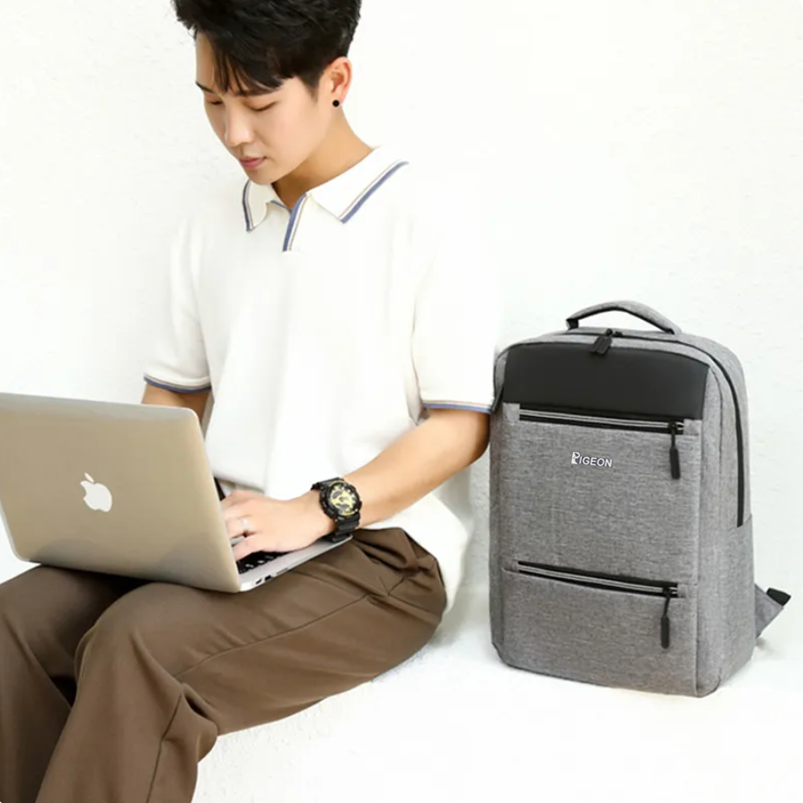 PIGEON Laptop Backpack for Business with Luggage strap on and USB port