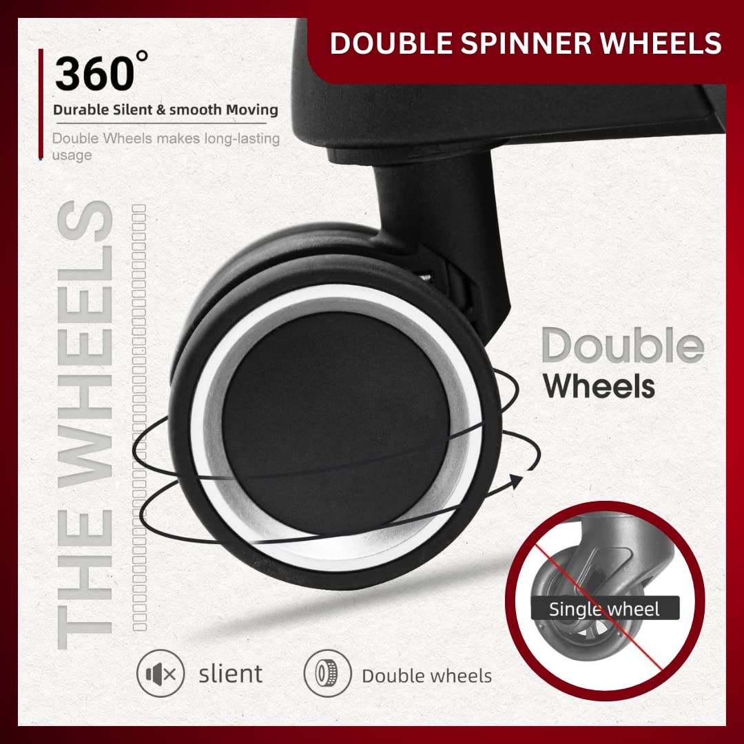 double spinner silent durable wheels for pigeon luggage
