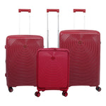 PIGEON Suitcase Set Of 3 Hardside Round Design PP, Waterproof, Unbreakable [28" 24" 20"]