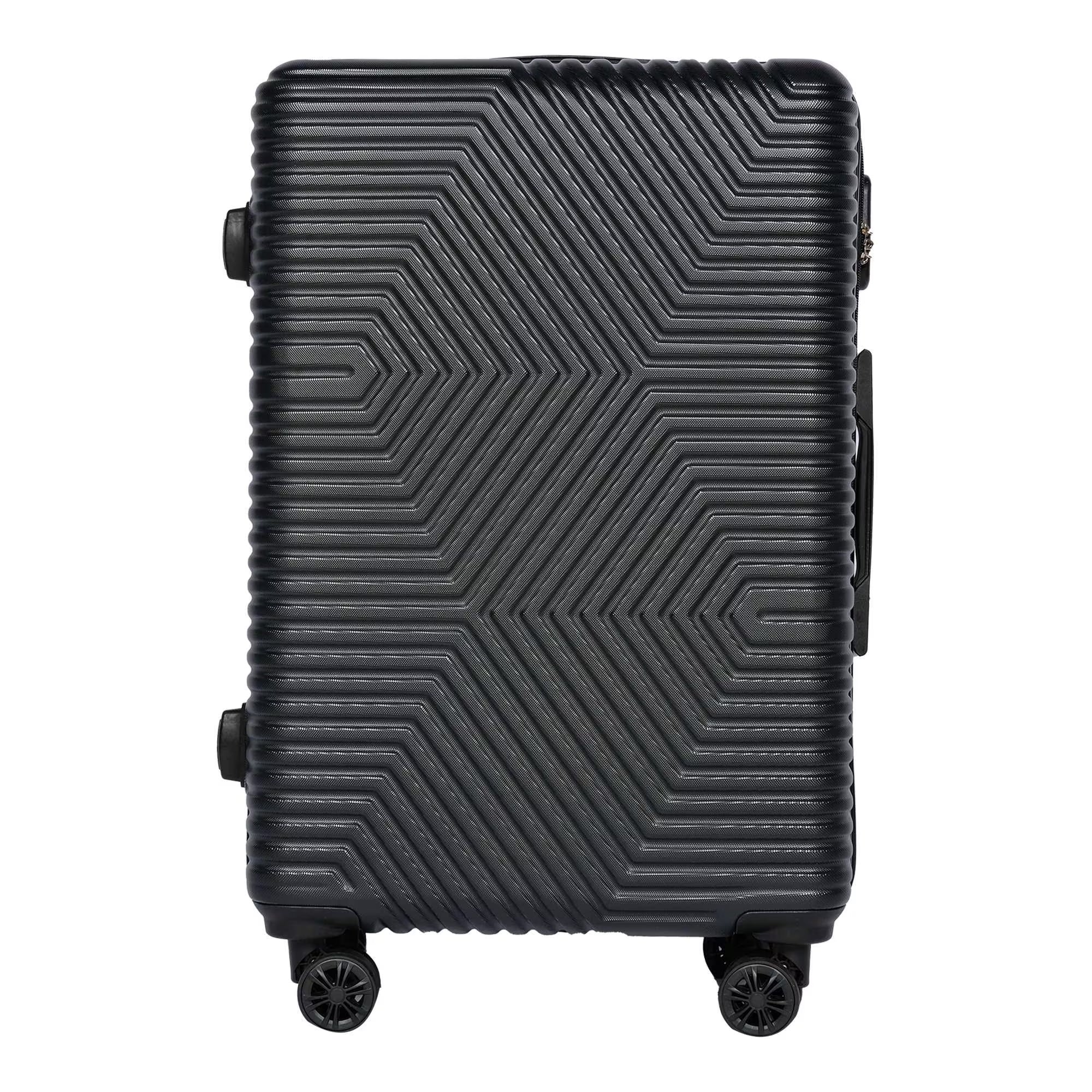 Pigeon ABS Hard-shell Zig Zag Design Trolley - Set of 7 [32, 28, 24, 20, 18, 14, 12inch] Black Color